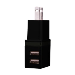 Duracell® Dual USB Charger, AC, Black, LE2304