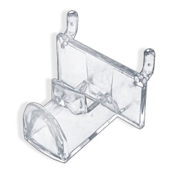 Azar Displays Plastic Eyeglass Holders For Pegboards, 2-1/4"H x 2-1/4"W x 1-3/4"D, Clear, Pack Of 25 Eyeglass Holders