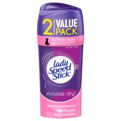 SPEED STICK Lady's Invisible Dry Antiperspirant Deodorant, Shower Fresh, 2.3 Oz, Pack Of 2 Tubes