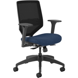HON® Solve Ergonomic Mesh Mid-Back Task Chair, Black/Navy