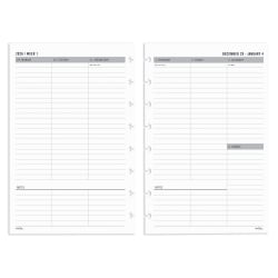 2026 TUL® Weekly Planner Refill Pages, Junior Size, January To December
