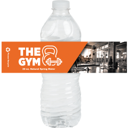 Custom Printed Full-Color Water Bottle Labels, 2" x 8" Rectangle, Box Of 125 Labels