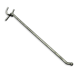 Azar Displays Galvanized Metal Hooks For Pegboard And Slatwall Systems, 10", Pack Of 50 Hooks