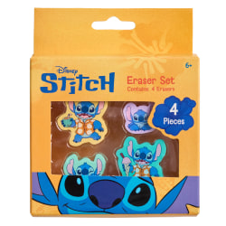 Stitch Licensed Eraser Set, 1-1/4" x 1-1/4", Set of 4 Erasers
