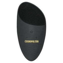 Cosmopolitan Rechargeable Facial Cleaner, 3-9/16" x 3-3/16" x 13/16", Black/Gold