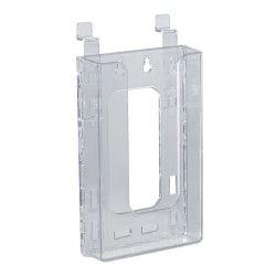 Azar Displays Slatwall Trifold Brochure Holders, 7-3/4"H x 4-3/4"W x 1-1/2"D, Clear, Pack Of 10 Holders