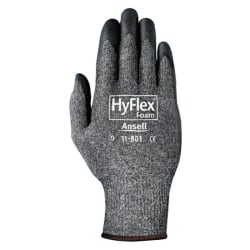 Ansell HyFlex® Foam Gloves, Size 10, Black/Gray, Pack Of 24