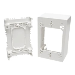 Tripp Lite Single-Gang Surface-Mount Junction Box Wallplate White - Cable raceway junction box - white - 1-gang - TAA Compliant