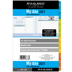 AT-A-GLANCE® 2027 Zenscapes Daily Monthly Planner Two Page Per Day Refill, Loose-Leaf, Desk Size, 5 1/2" x 8 1/2"