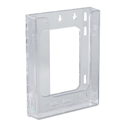 Azar Displays Single Bifold Modular Wall-Mount Brochure Holders, 8-1/2"H x 6-5/8"W x 1-1/2"D, Clear, Pack Of 10 Holders