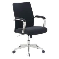 Serta® SitTrue™ Devara Faux Leather Mid-Back Manager Chair, Black