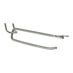 Azar Displays Galvanized Metal Flip Scan Hooks, 6", Pack Of 50 Hooks