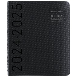 2024-2025 AT-A-GLANCE® Contemporary Weekly/Monthly Academic Planner, 8-1/4" x 11", Graphite, July 2024 To June 2025, 70957X4525