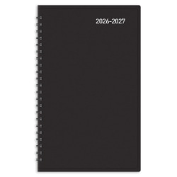 2026-2027 Office Depot® Brand 14-Month Daily Academic Planner, 5" x 8", 30% Recycled, Black, July 2026 To August 2027