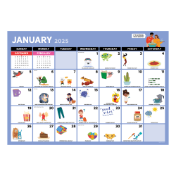 2025 TF Publishing Monthly Desk Calendar, 17" x 12", Every Day’s A Holiday, January 2025 To December 2025