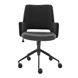 Eurostyle Desi Tilt Fabric Mid-Back Commercial Office Chair, Black