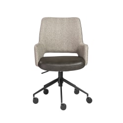 Eurostyle Desi Tilt Fabric Mid-Back Commercial Office Chair, Dark Gray