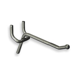 Azar Displays Galvanized Metal Hooks For Pegboard And Slatwall Systems, 2", Pack Of 50 Hooks