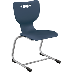 MooreCo Hierarchy Armless Cantilever Chair, 14" Seat Height, Navy