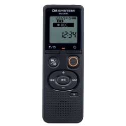 OM System VN-541PC Digital Voice Recorder, 4-5/16"H x 1-1/2"W x 1/8"D, Black