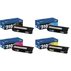 Brother® TN310 Black And Cyan, Magenta, Yellow Toner Cartridges, Pack Of 4, TN310 combo