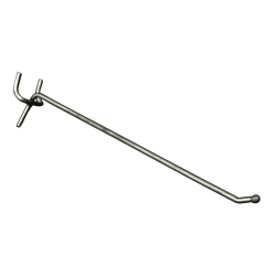 Azar Displays Galvanized Metal Hooks For Pegboard And Slatwall Systems, 8", Pack Of 50 Hooks