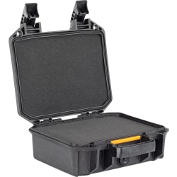Pelican Polyethylene Vault V100PF1 Universal Pistol Case With Foam, 12-5/16"H x 12-1/16"W x 5-3/16"D, Black