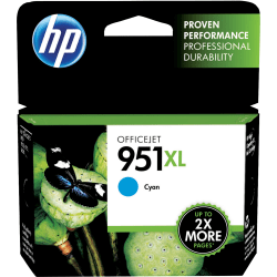 HP 951XL Cyan High-Yield Ink Cartridge, CN046AN