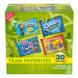 Nabisco Team Favorites Cookies Variety Pack, Box Of 30 Bags