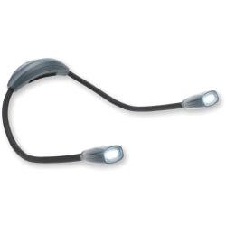 Carson 70-Lumen Adjustable Dual-Head 2 COB LED Neck Light, 11-3/4"x 1-15/16", Gray