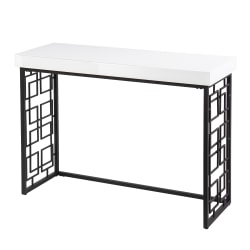 SEI Furniture Mavden Contemporary Console Table, 30"H x 42"W x 16-1/4"D, Black/White