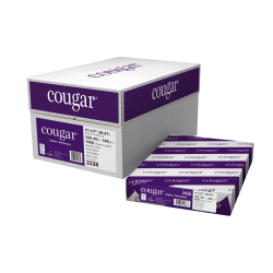 Cougar® Digital Printing Paper, 6 Reams, Ledger Size (11" x 17"), 98 (U.S.) Brightness, 100 Lb Text (148 gsm), FSC® Certified, 250 Sheets Per Ream