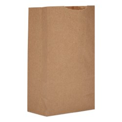 General Grocery Paper Bags, 8-1/16"H x 4-3/4"W x 3"D, Kraft Brown, Pack Of 500 Bags