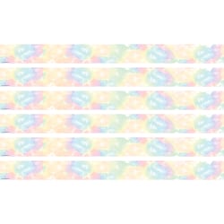 Teacher Created Resources Straight Border Trim, Pastel Pop Tie-Dye, 35' Per Pack, Set Of 6 Packs