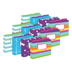 Barker Creek Tab File Folders, Letter Size, Happy, Pack Of 36 Folders