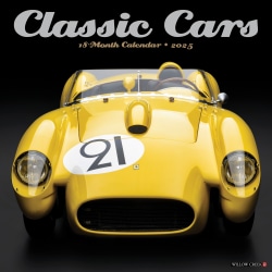 2025 Willow Creek Press Monthly Wall Calendar, 12" x 12", Classic Cars, January 2025 to December 2025, 42403