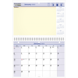 AT-A-GLANCE 2023 RY QuickNotes Monthly Desk Wall Calendar, Small, 11" x 8"