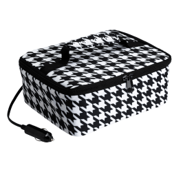 HOTLOGIC Portable Personal 12V Mini Oven, Houndstooth