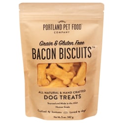 Portland Pet Food Company Dog Biscuits, Bacon, 5 Oz, Total Qty 6