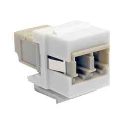 Tripp Lite Duplex Multimode Fiber Coupler, Keystone Jack - LC to LC, White - Keystone coupler - LC multi-mode (F) to LC multi-mode (F) - fiber optic - white