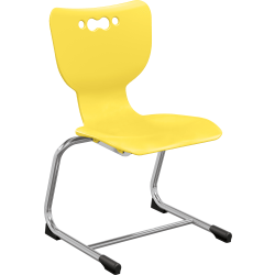 MooreCo Hierarchy Armless Cantilever Chair, 16" Seat Height, Yellow
