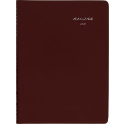 2025 AT-A-GLANCE® DayMinder® Weekly Appointment Book Planner, 8" x 11", Burgundy, January 2025 To December 2025, G52014