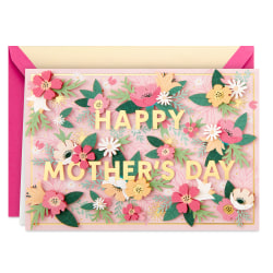 Hallmark Mother's Day Card (Flowers, Pink and Gold)