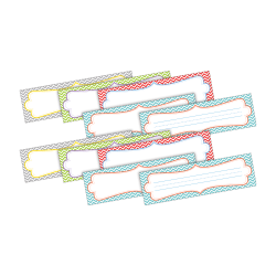 Barker Creek Double-Sided Name Plates, 12" x 3 1/2", Chevron Beautiful, Pack Of 72 Name Plates