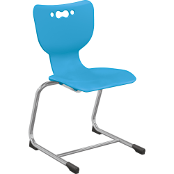 MooreCo Hierarchy Armless Cantilever Chair, 18" Seat Height, Blue