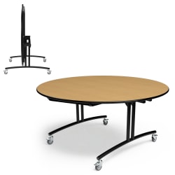Palmer Hamilton PHlip Mobile Flip Top Multipurpose Table, 30" x 60", Fusion Maple