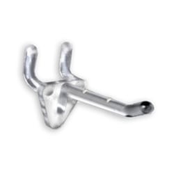 Azar Displays Glass-Filled Nylon Hooks, 2", Clear, Pack Of 50 Hooks