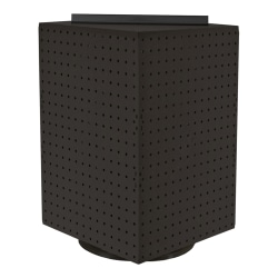 Azar Displays 4-Sided Revolving Pegboard Tabletop Display, 20"H x 14"W x 14"D, Black