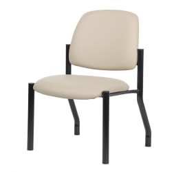 Boss Office Products Mid-Back Armless Guest Chair, Beige