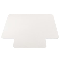 Deflecto SuperMat+ Vinyl Non-Studded Anti-Microbial Chair Mat For Hard Floors, 36" x 48", Clear
